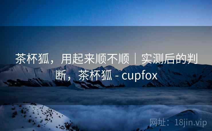 茶杯狐,用起来顺不顺|实测后的判断,茶杯狐 - cupfox 茶杯狐,用起来顺不顺|实测后的判断,茶杯狐 - cupfox