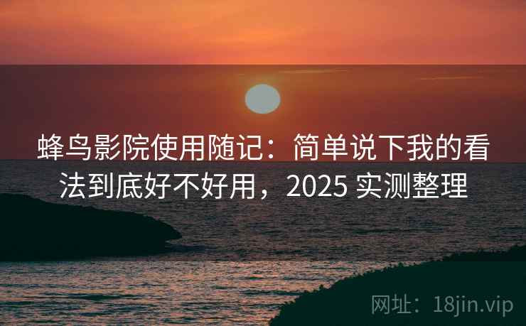 蜂鸟影院使用随记：简单说下我的看法到底好不好用，2025 实测整理