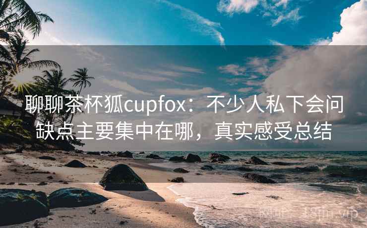 聊聊茶杯狐cupfox：不少人私下会问缺点主要集中在哪，真实感受总结