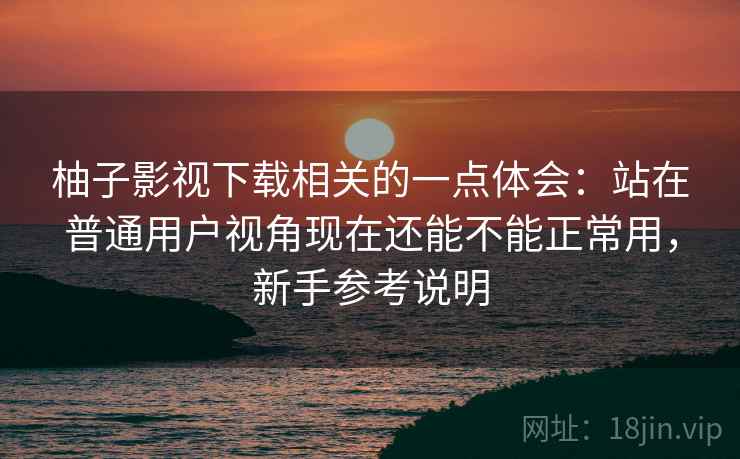 柚子影视下载相关的一点体会：站在普通用户视角现在还能不能正常用，新手参考说明